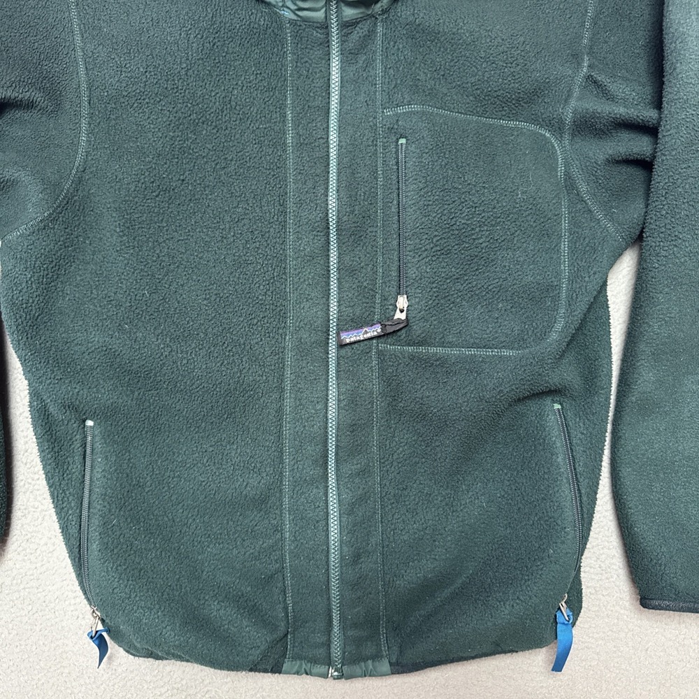 VTG Patagonia Synchilla Mens Green Full Zip Fleece Jacket USA 90s Y2K Retro Sz M - Picture 2 of 11